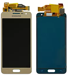 Дисплей Samsung Galaxy A3 A300 2015 з тачскріном, (TFT), Gold