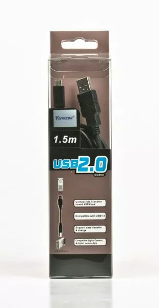 Кабель Viewcon USB-A - micro USB 12w 2.4a 1.5м cable Black (VW 009-1.5м.) - фото 2