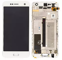 Дисплей ZTE Blade V8 (V0800) с тачскрином и рамкой, оригинал, White - фото Дисплей ZTE Blade V8 (V0800) с тачскрином и рамкой, оригинал, White