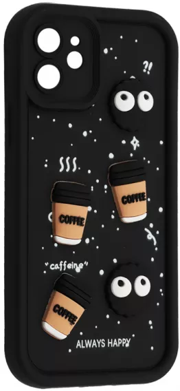 Чехол Pretty Things Case для Apple iPhone 11 Black / Always Happy - фото 1