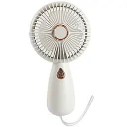 Портативный вентилятор NICHOSI ZB103 Mini Led 1 скорость, 2,5 Вт с аккумулятором White - фото Портативный вентилятор NICHOSI ZB103 Mini Led 1 скорость, 2,5 Вт с аккумулятором White