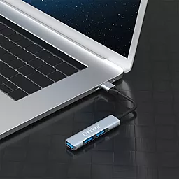 USB хаб Earldom ET-HUB09 3-in-1 USB-A 3.0 to 3xUSB-A 3.0 Silver - миниатюра 4