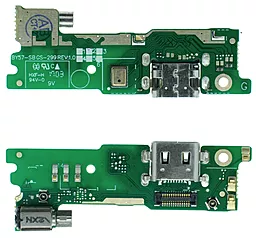Нижняя плата Sony Xperia XA1 G3121 / Xperia XA1 G3123 / Xperia XA1 G3125 c разъемом зарядки, микрофоном и виброзвонком, Single SIM версия