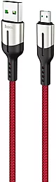 Кабель Hoco U68 Gusto USB-A - micro USB 20w 4a 1.2м cable Red - фото Кабель Hoco U68 Gusto USB-A - micro USB 20w 4a 1.2м cable Red