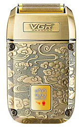 Электробритва VGR V-336 шейвер, тройное лезвие, LED Display, металлическая - фото Электробритва VGR V-336 шейвер, тройное лезвие, LED Display, металлическая