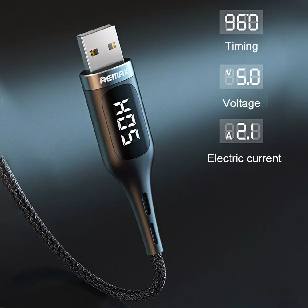 Кабель Remax RC-096a Intelligent Digital Data USB-A - Type-C 10.5w 1.2м cable Black - фото 7