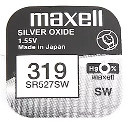 Батарейки Maxell SR527SW (319) 1шт 1.55 V