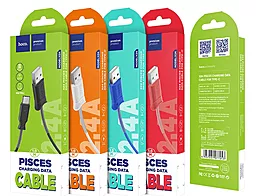 Кабель Hoco X24 Pisces Charged USB-A - Type-C 12w 2.4a 1м cable Blue - миниатюра 4 Кабель Hoco X24 Pisces Charged USB-A - Type-C 12w 2.4a 1м cable Blue - миниатюра 4