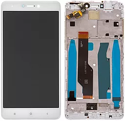 Дисплей Xiaomi Redmi Note 4X Snapdragon с тачскрином и рамкой, White
