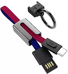 Кабель USB Hoco U36 Mascot USB Type-C Cable Red / Blue
