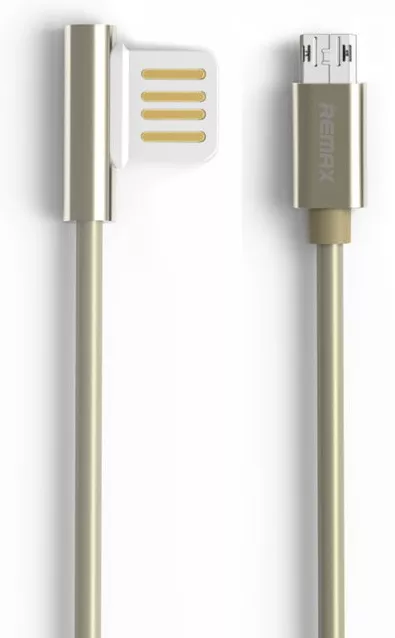 Кабель Remax Emperor USB-A - micro USB 12w 2.4a 1м cable Gold (RC-054m) - фото 1