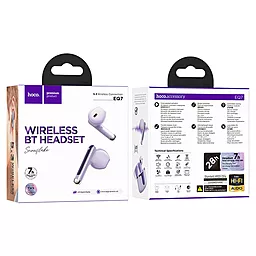 Навушники Hoco EQ7 Snowflake Purple - мініатюра 4 Навушники Hoco EQ7 Snowflake Purple - мініатюра 4