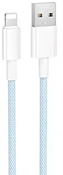 Кабель Borofone BX117 Source USB-A - Lightning 12w 2.4a 1м cable Blue - фото Кабель Borofone BX117 Source USB-A - Lightning 12w 2.4a 1м cable Blue