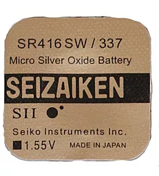 Батарейки Seizaiken SR416SW (337) 1шт 1.55 V - фото Батарейки Seizaiken SR416SW (337) 1шт 1.55 V