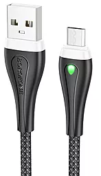 Кабель Borofone BX100 Advantage USB-A - micro USB 12w 2.4a 1м cable Black - фото Кабель Borofone BX100 Advantage USB-A - micro USB 12w 2.4a 1м cable Black