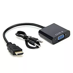 Видео переходник (адаптер) STLab HDMI M - VGA F + Audio 3.5mm - 3.5mm Черный (U-990) - миниатюра 9