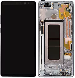 Дисплей Samsung Galaxy Note 8 N950 с тачскрином и рамкой, сервисный оригинал, Silver