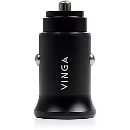 Автомобильное зарядное устройство Vinga 40w PD 2xUSB-C ports car charger black (VCPCCCC40)