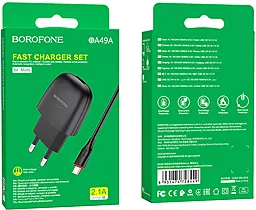 Мережевий зарядний пристрій Borofone BA49A Vast Power + micro USB Cable Black - мініатюра 9