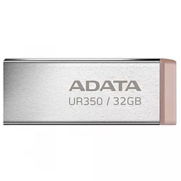 Флешка ADATA 32 GB UR350 USB 3.2 (UR350-32G-RSR/BG) silver/beige - фото Флешка ADATA 32 GB UR350 USB 3.2 (UR350-32G-RSR/BG) silver/beige