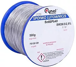Припой проволочный Cynel Sn60Pb40-SW26 2мм, 500г на катушке - фото Припой проволочный Cynel Sn60Pb40-SW26 2мм, 500г на катушке