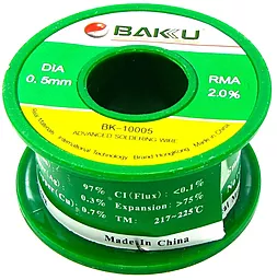 Припой проволочный Baku BK-10004 0.4 мм 50 г (Sn97Ag0.3Cu0.7Flux2.0) на катушке