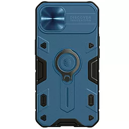 Чохол Nillkin CamShield Armor no logo (шторка на камеру) для Apple iPhone 13 (6.1")  Синій