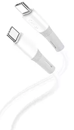 Кабель XO NB-Q226B USB Type-C - Type-C 60w 3a 1м PD cable White - фото Кабель XO NB-Q226B USB Type-C - Type-C 60w 3a 1м PD cable White