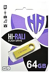 Флешка Hi-Rali Shuttle Series 64GB USB 2.0 (HI-64GBSHGD) Gold