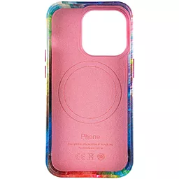 Кожаный чехол Colour Splash with MagSafe для Apple iPhone 13 Pro Max (6.7") Pink / Blue  - миниатюра 2