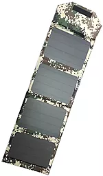 Сонячний зарядний пристрій Voltronic YT-28W5V 28W 5V 2xUSB-A-1xC камуфляж Black/Grey