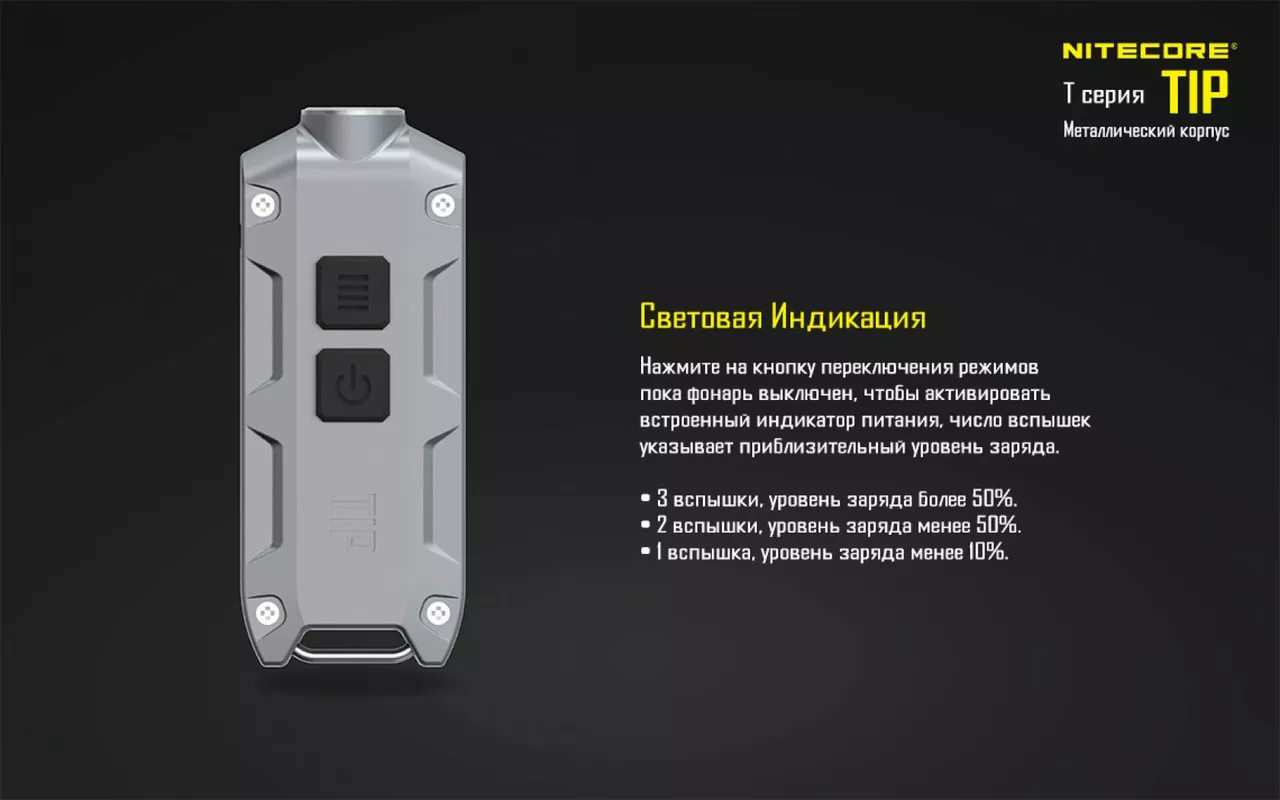 Фонарик Nitecore TIP (Cree XP-G2) Синий - фото 20
