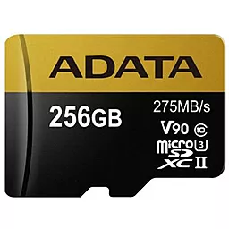 Карта памяти ADATA microSDXC 256GB Premier ONE Class 10 UHS-II U3 V90 (AUSDX256GUII3CL10-C)