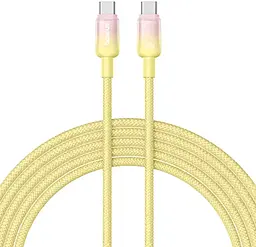 Кабель Baseus Discolor Series USB Type-C - Type-C 100w 5a 2м PD cable Yellow (P10374902Y11-01) - фото Кабель Baseus Discolor Series USB Type-C - Type-C 100w 5a 2м PD cable Yellow (P10374902Y11-01)