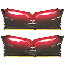 Оперативна пам'ять Team DDR4 32GB (2x16GB) 3200 MHz T-Force Night Hawk Red LED (THRD432G3200HC16CDC01)