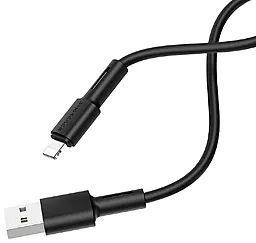 Кабель Borofone BX31 Silicone USB-A - Lightning 12w 2.4a 1м cable Black - миниатюра 2 Кабель Borofone BX31 Silicone USB-A - Lightning 12w 2.4a 1м cable Black - миниатюра 2