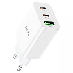 Сетевое зарядное устройство Hoco C99A 20w PD 2xUSB-C/USB-A ports fast charger white
