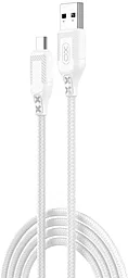 Кабель XO NB235 USB-A - micro USB 12w 2.4a 1м cable White - фото Кабель XO NB235 USB-A - micro USB 12w 2.4a 1м cable White