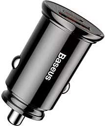 Автомобільний зарядний пристрій з швидкою зарядкою Baseus Circular Plastic 30W PPS USB-A-C Black (CCALL-YS01) - мініатюра 2