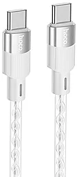 Кабель Hoco X99 Crystal Junction USB Type-C - Type-C 60w 3a 1м PD cable Gray - фото Кабель Hoco X99 Crystal Junction USB Type-C - Type-C 60w 3a 1м PD cable Gray