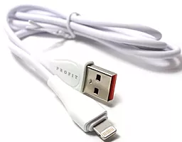 Кабель PROFIT LS-611 USB-A - Lightning 25w 5a 1м cable White - фото Кабель PROFIT LS-611 USB-A - Lightning 25w 5a 1м cable White