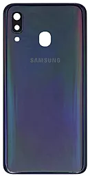 Задняя крышка корпуса Samsung Galaxy A40 2019 A405 со стеклом камеры Black - фото Задняя крышка корпуса Samsung Galaxy A40 2019 A405 со стеклом камеры Black