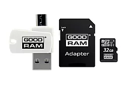 Карта памяти GooDRam microSDHC 32GB Class 10 UHS-I U1 + SD-адаптер (M1A4-0320R12)