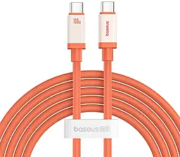 Кабель Baseus 0 Series USB Type-C - Type-C 100w 5a 2м PD cable Orange (P10368800731-01) - фото Кабель Baseus 0 Series USB Type-C - Type-C 100w 5a 2м PD cable Orange (P10368800731-01)