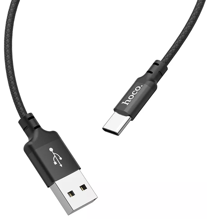 Кабель Hoco X14 Times Speed USB-A - Type-C 12w 2.4a 1м cable Black - фото 3