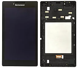 Дисплей для планшету Lenovo TAB 2 A7-30HC (жовтий шлейф, #TV070WSM-TL0) + Touchscreen with frame (original) Black