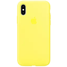Чохол Silicone Case Full для Apple iPhone XS Max Yellow - фото Чохол Silicone Case Full для Apple iPhone XS Max Yellow