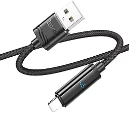 Кабель Hoco U127 USB-A - Lightning 12w 2.4a 1.2м cable Black - мініатюра 2
