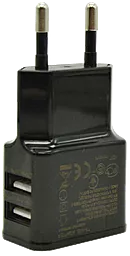 Сетевое зарядное устройство Samsung 2xUSB Charger ETA-U90 (2.1A/1A) Black - миниатюра 2