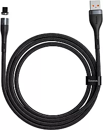Магнитный Кабель Baseus Zinc Fabric Magnetic USB-A - Lightning 12w 3a 1м cable Black/Gray (CALXC-KG1)